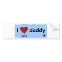 i love daddy xoxo bumper stickers