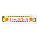 I love daffodils bumper stickers