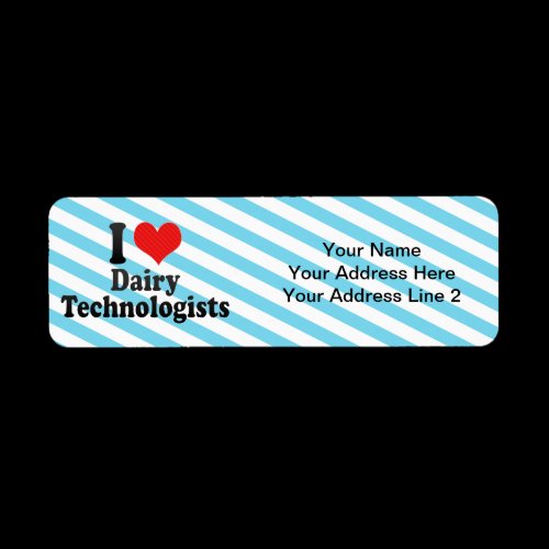 I Love Dairy Technologists Custom Return Address Labels