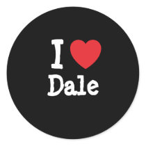 I love Dale heart custom personalized stickers