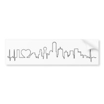 I love Dallas in an extraordinary ecg style Bumper Stickers