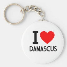 I Love Damascus Keychains