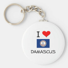 I Love Damascus Virginia Keychains