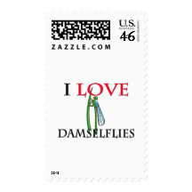 I Love Damselflies Stamps