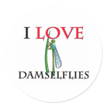 I Love Damselflies stickers