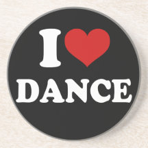 I Love Dance Beverage Coasters