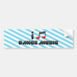 I Love Dance Music Bumper Sticker