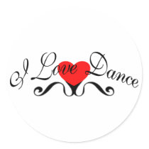 I Love Dance stickers