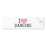 I Love Dancing Bumper Stickers