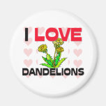 I Love Dandelions Fridge Magnets