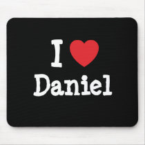 I love Daniel heart T-Shirt Mouse Pad