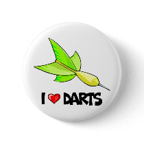I Love Darts Pinback Buttons