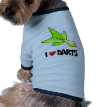 I Love Darts Dog T-shirt