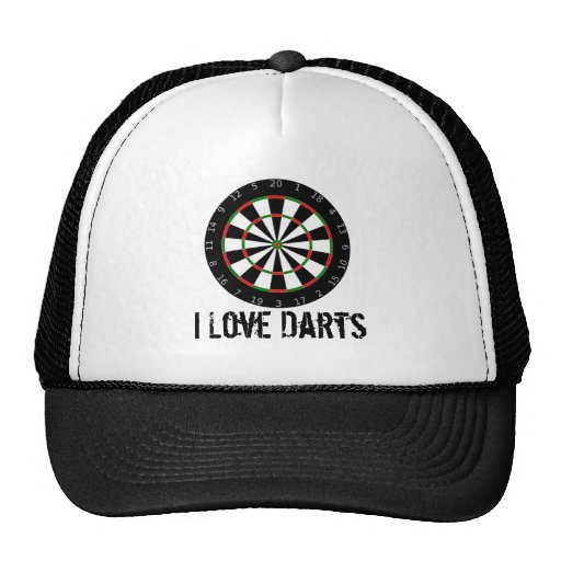 I Love Darts Hat/Cap Trucker Hat Zazzle