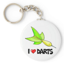 I Love Darts Key Chains