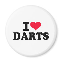 I love Darts Refrigerator Magnets