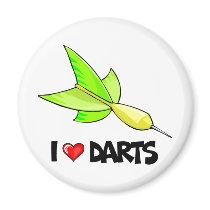 I Love Darts Fridge Magnets