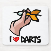 I Love Darts Mousepads