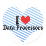 I Love Data Processors stickers