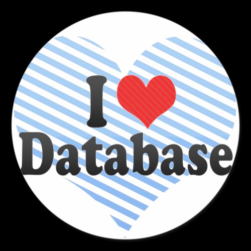 I Love Database Stickers