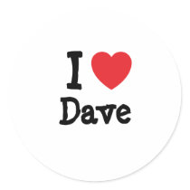 I love Dave heart custom personalized stickers by funnycustomtshirts I love Dave heart custom personalized stickers