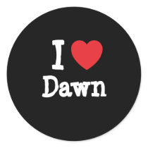 I love Dawn heart T-Shirt stickers by funnycustomtshirts I love Dawn heart T-Shirt stickers