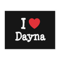 I love Dayna heart T-Shirt postcards