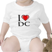 I Love DC - District of Columbia Baby Bodysuit