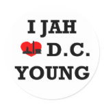 I Love DC Round Sticker