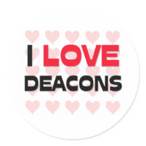 I LOVE DEACONS STICKERS