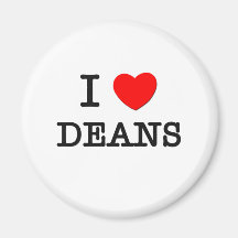 I Love Deans Refrigerator Magnets