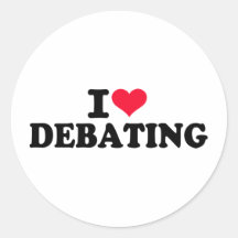 I love debating round stickers