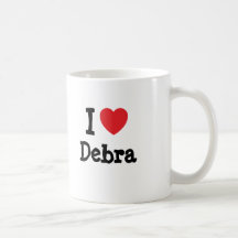 I love Debra heart T-Shirt Mug