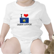 I Love Deer Lodge Montana Baby Bodysuit