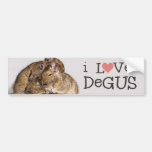 I Love Degus - Degu Pile Bumper Sticker bumper stickers