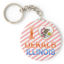 I Love Dekalb, IL Key Chains