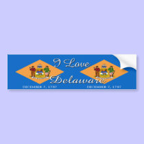 I Love Delaware Bumper Sticker bumper stickers