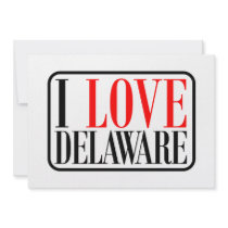 I Love Delaware Design Custom Announcements