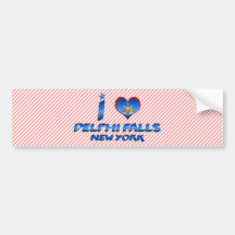 I love Delphi Falls, New York Bumper Sticker
