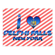 I love Delphi Falls, New York Post Cards