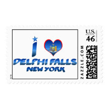 I love Delphi Falls, New York Postage