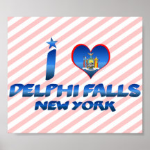I love Delphi Falls, New York Poster