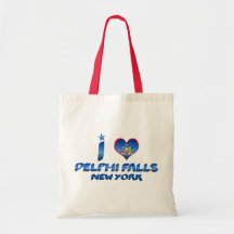 I love Delphi Falls, New York Tote Bag