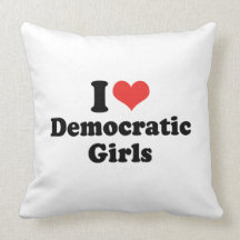 I LOVE DEMOCRATIC GIRLS - .png Throw Pillow
