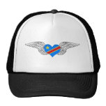 I Love Democratic Republic of Congo -wings Mesh Hats