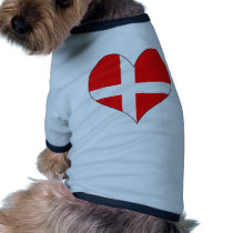 I Love Denmark Pet Shirt