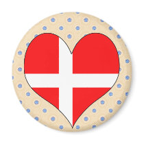 I Love Denmark Refrigerator Magnets