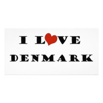 I Love Denmark Photo Card