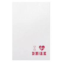 I Love Denmark Custom Stationery