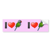 I Love Derbyan Parakeets Bumper Stickers